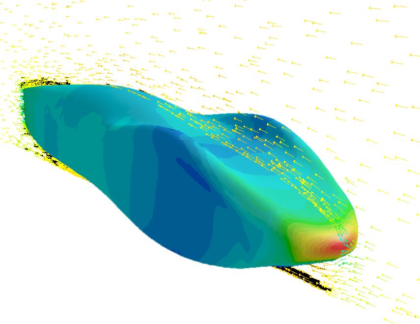 CFD simulation of fairing aerodynamics of an éco-mobile.