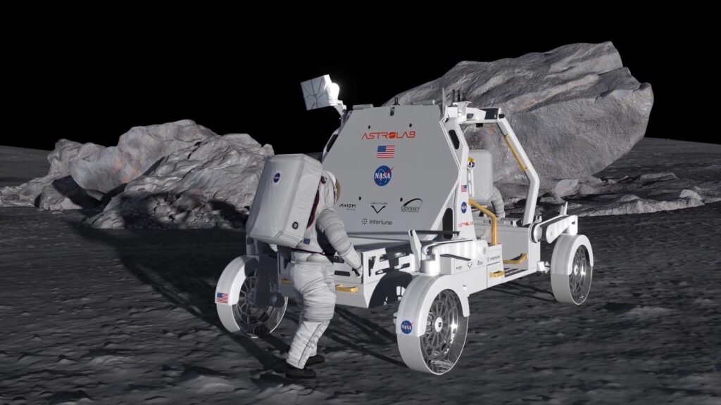 Astrolab CLV-1 crewed lunar terrain vehicle concept